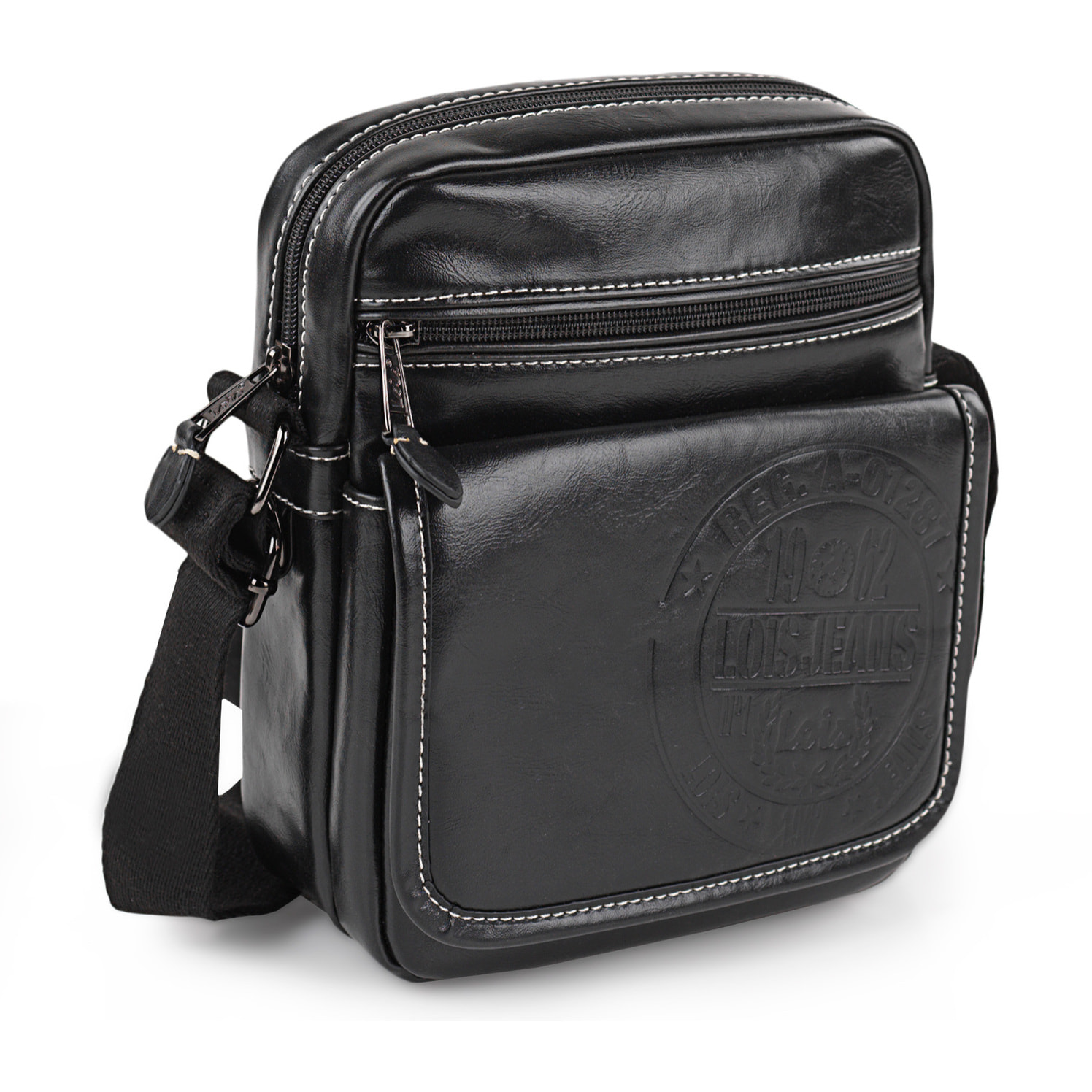 Bandolera Hombre Pu/Piel Lois Desert Negro