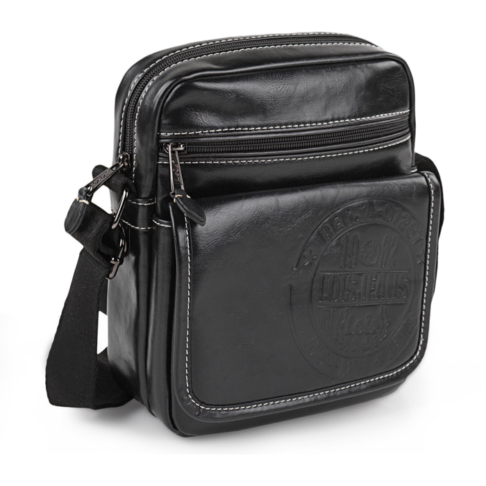 Bandolera Hombre Pu/Piel Lois Desert Negro