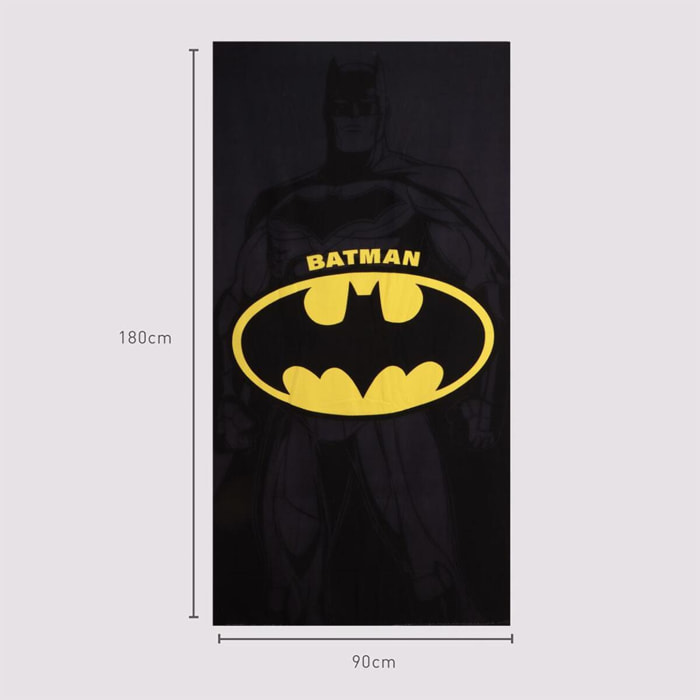Toalla Microfibra de Batman - 90x180x1 cm - Color:Negro
