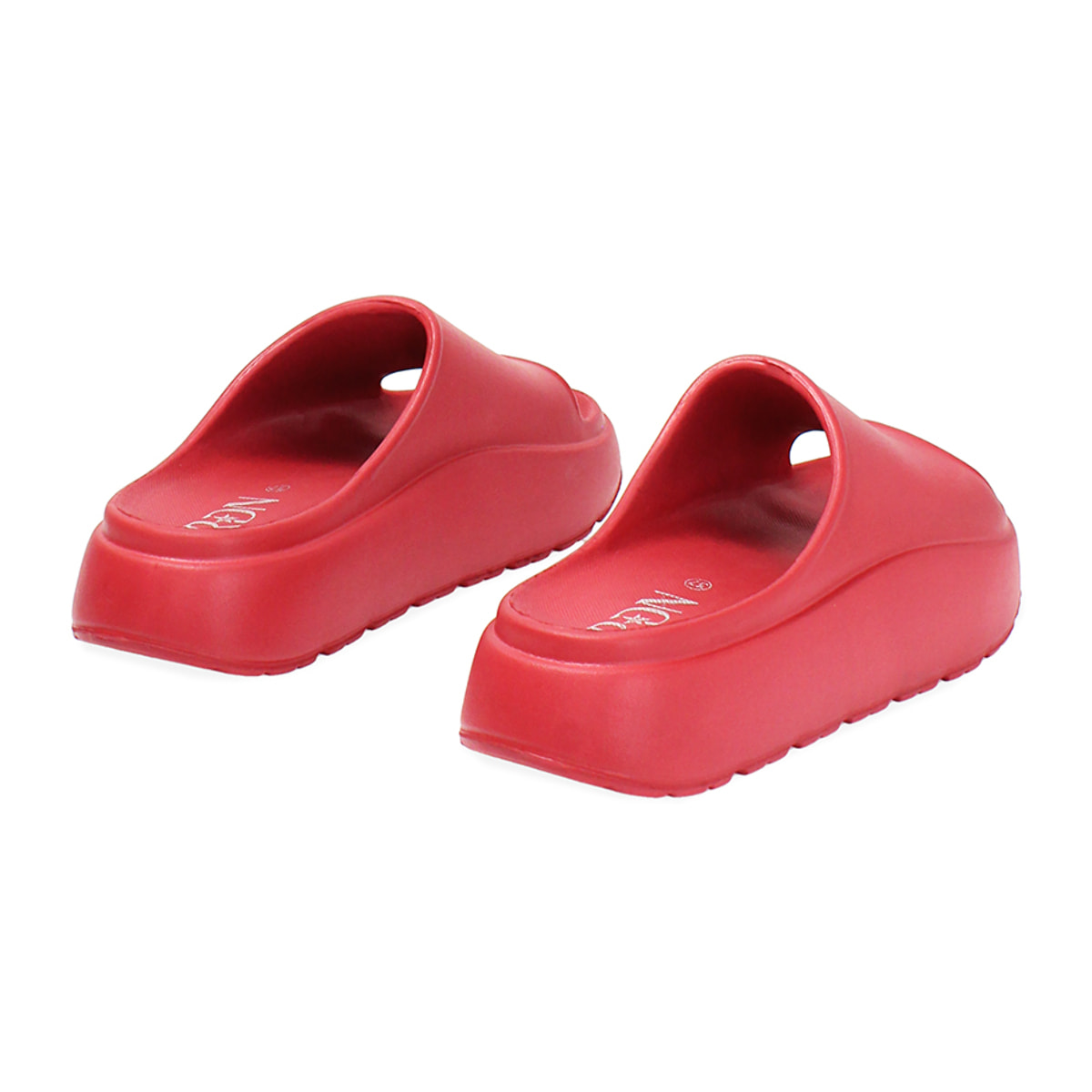 Sandalias de playa para mujer rojas en PVC