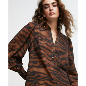 Camicia con stampa zebrata