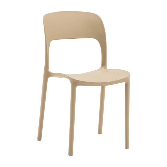 Set di 4 sedie SOUTH BEACH in polipropilene beige