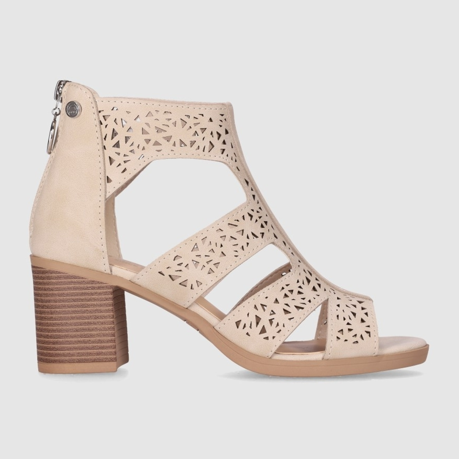 Sandalias - Beig - Tacón: 7 cm