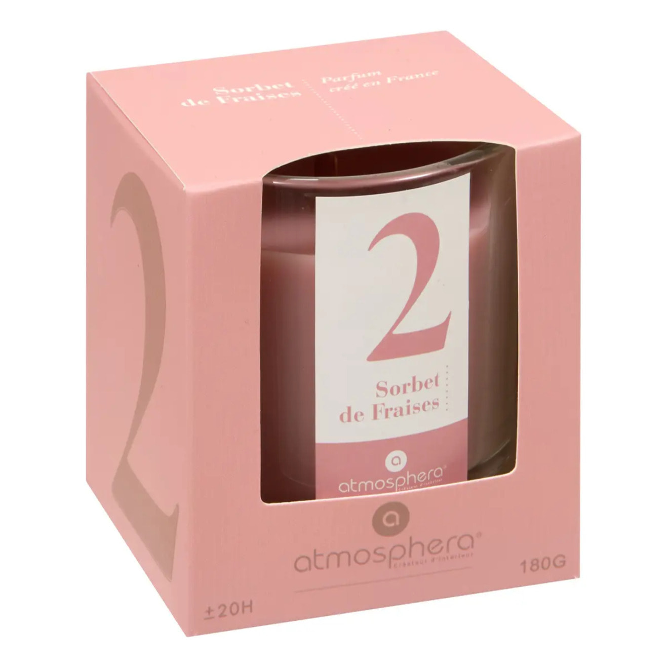 Bougie parfumée 180g Numia Sorbet de Fraises