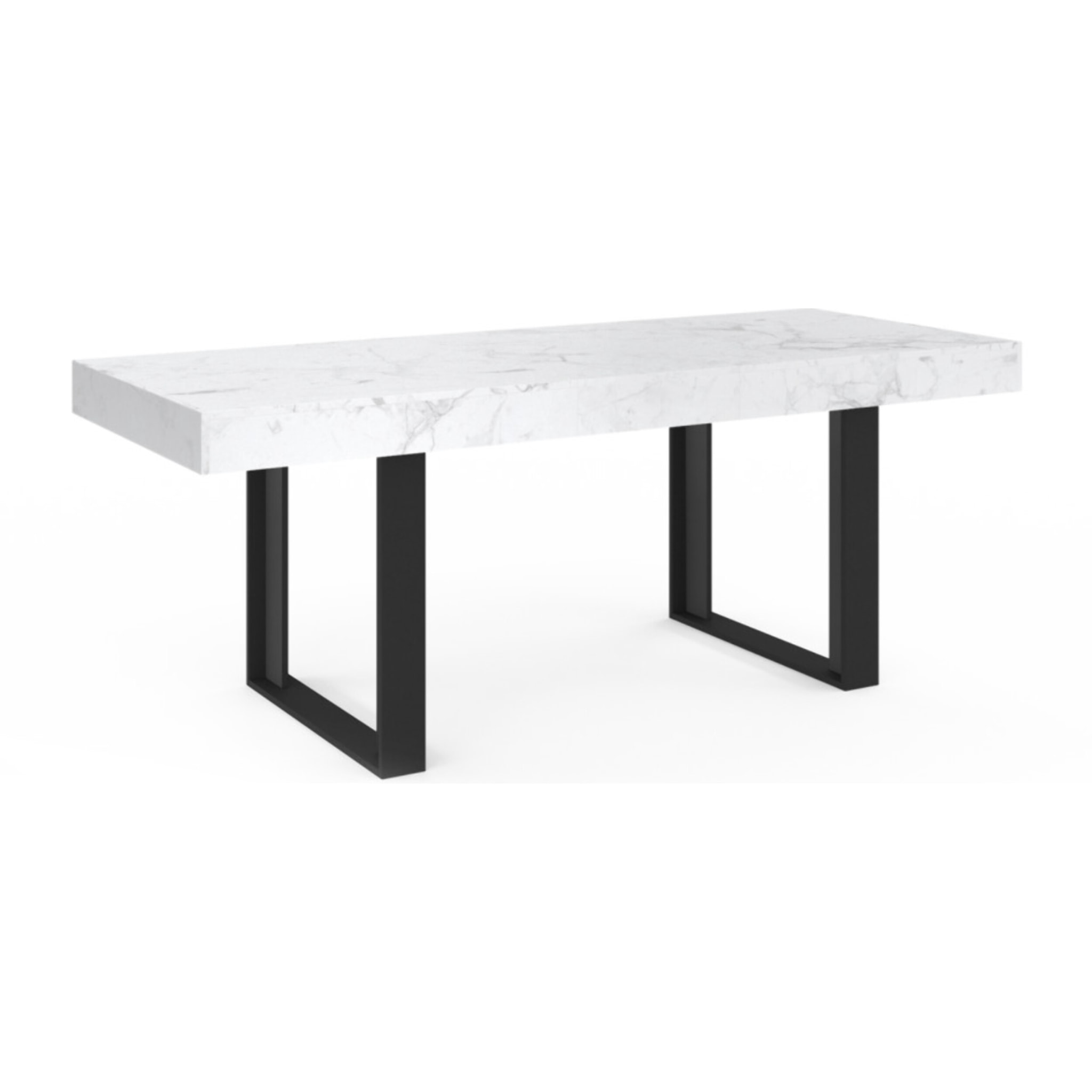 Table repas extensible Brixton - Marbre - Noir