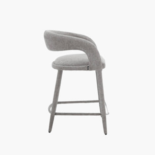Tabouret de bar contemporain tissu (lot de 2) ALESSIA
