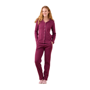 Pigiama donna caldo cotone articolo rigato. Noidinotte