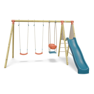 Balançoire en bois 2,30 m Topwood PUNJI 2 - 5 enfants