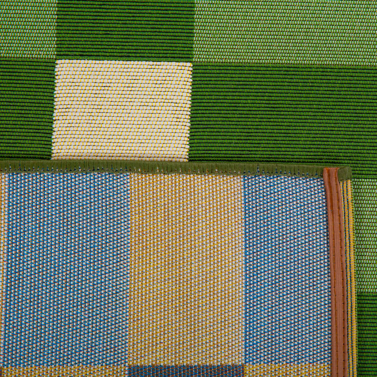 RIVIERA - Tapis intérieur/extérieur à motif carreaux vert