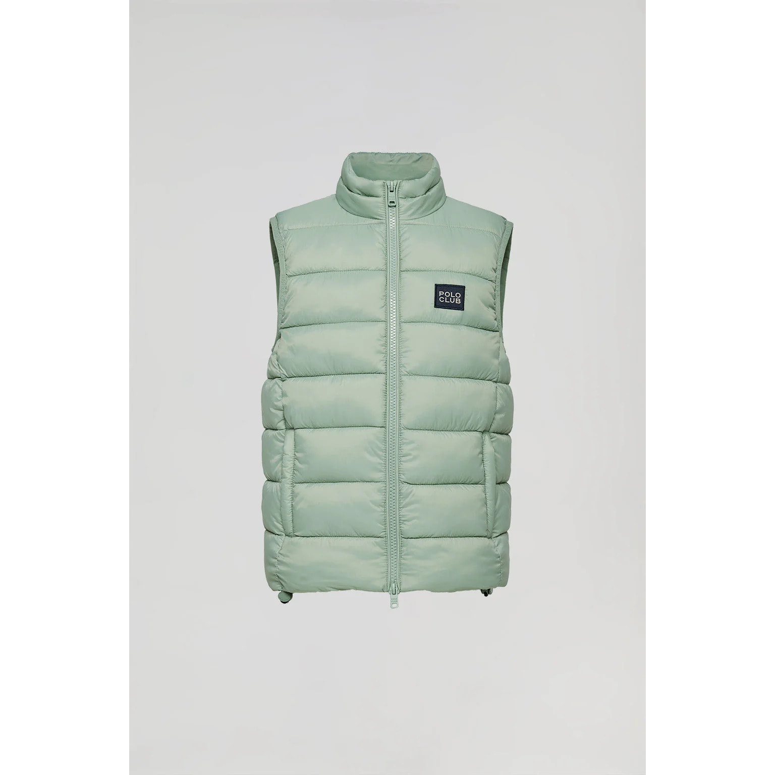 Gilet Charlie ultralight da bambino verde giada con particolari Polo Club