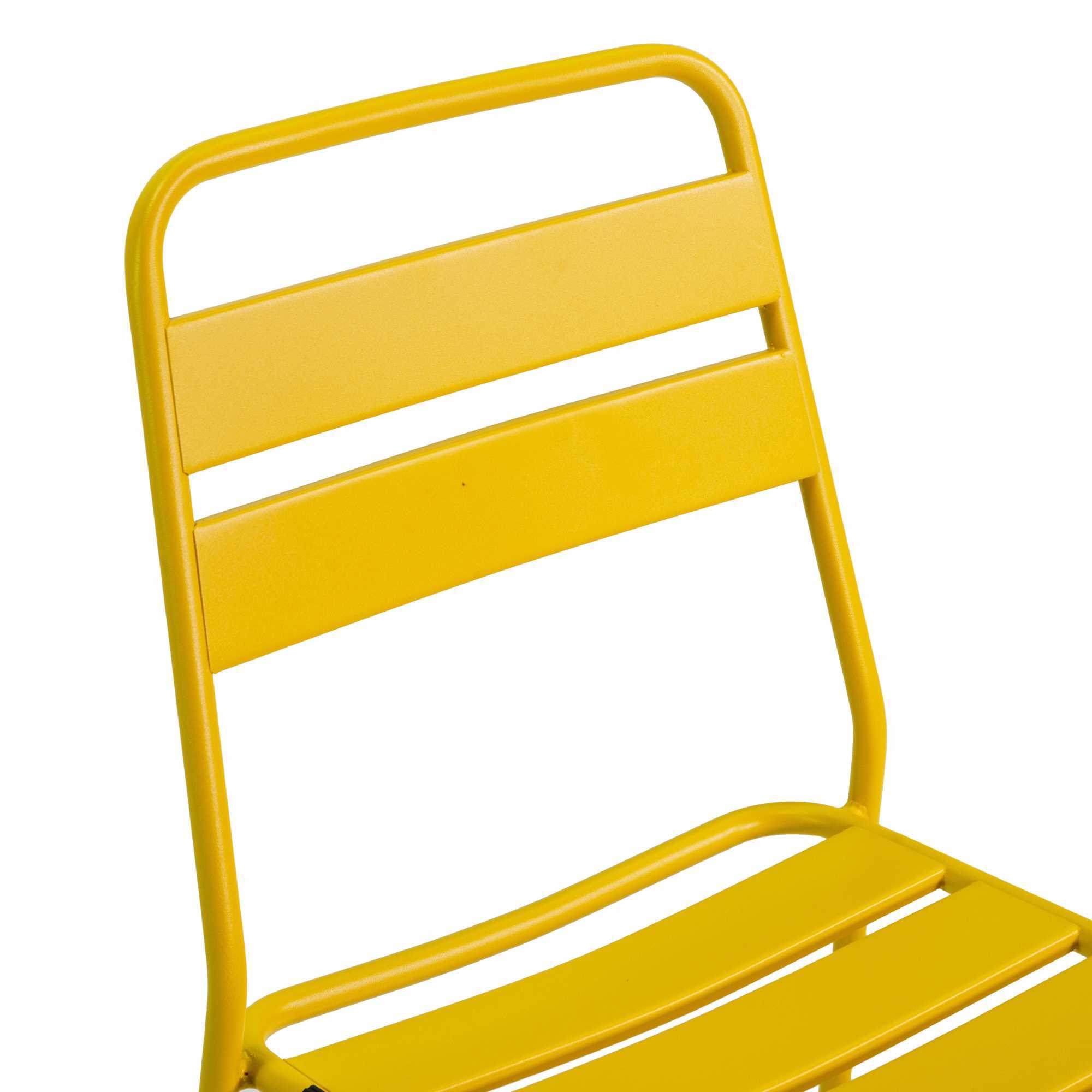 Sedia Rovigo Vacchetti in metallo giallo cm50x54h42/87