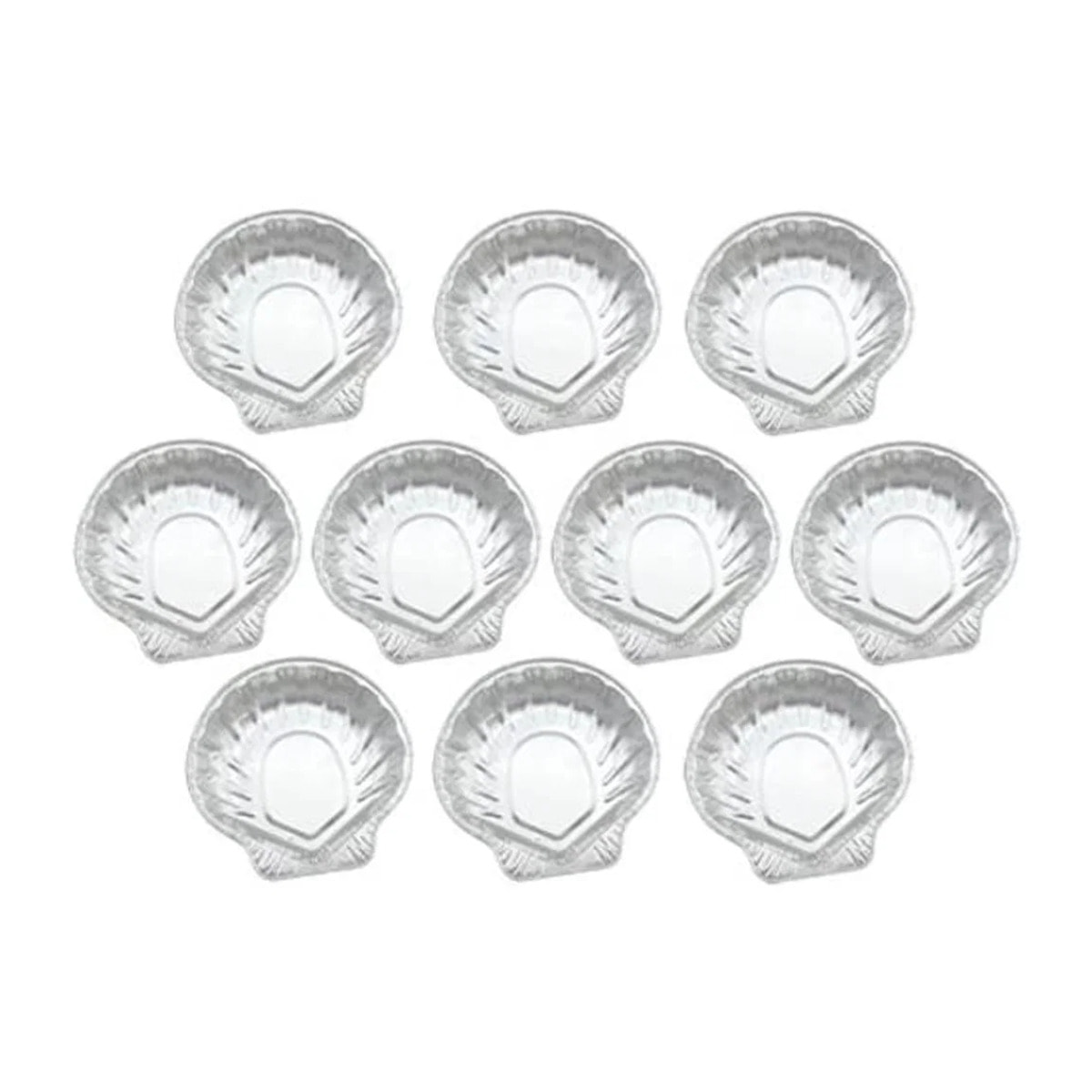 Lot de 10 plats à Saint-Jacques en aluminium  12,5 cm Fackelmann