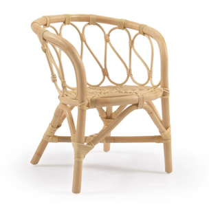 Kave Home - Sedia per bambini Lumila in rattan