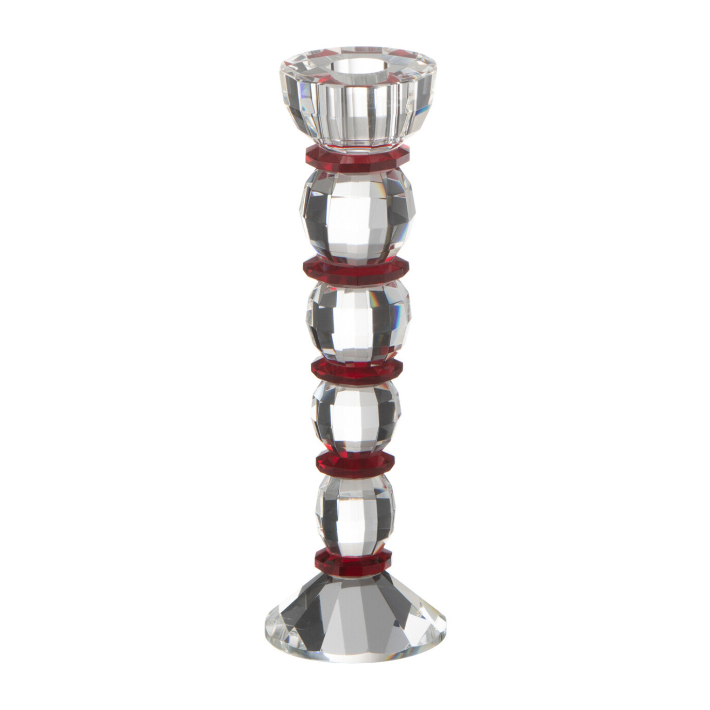 J-Line chandelier Annie - crystal - ruge/transparent - large