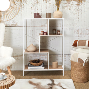 ETAGERE EDISON BLANC 80X30X113CM