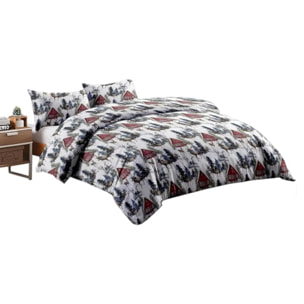 Set copripiumino singolo in cotone con sacco e federa, morbido e traspirante, leggero e resistente 118 g/m², ideale per uso quotidiano, certificato OEKO-TEX, facile da lavare, comfort naturale e praticità per la biancheria da letto