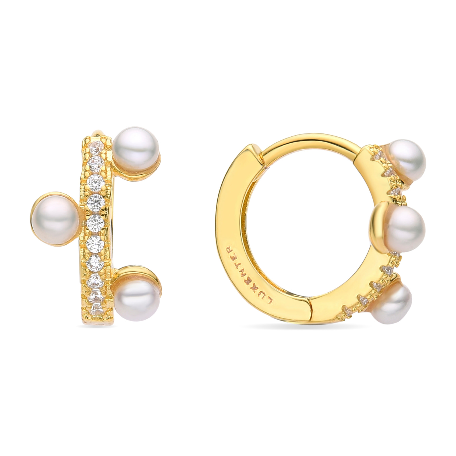 Pendientes Lux by Lux acabados oro amarillo 18 Kts