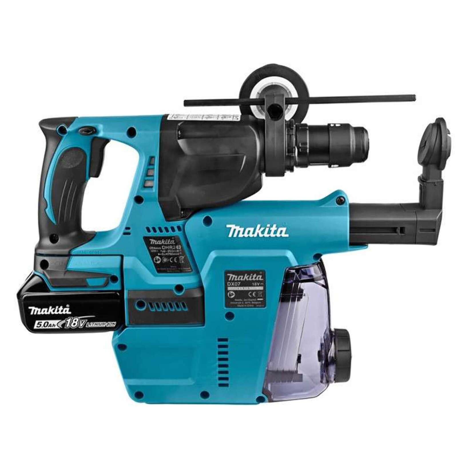 Perforateur SDS-PLUS LXT ® - MAKITA - avec 2 batterie 18V 5Ah - chargeur - MAKPAC - DHR183RTWJ