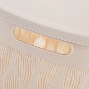 Corbeille à Linge Leaf 40L Beige H57 cm