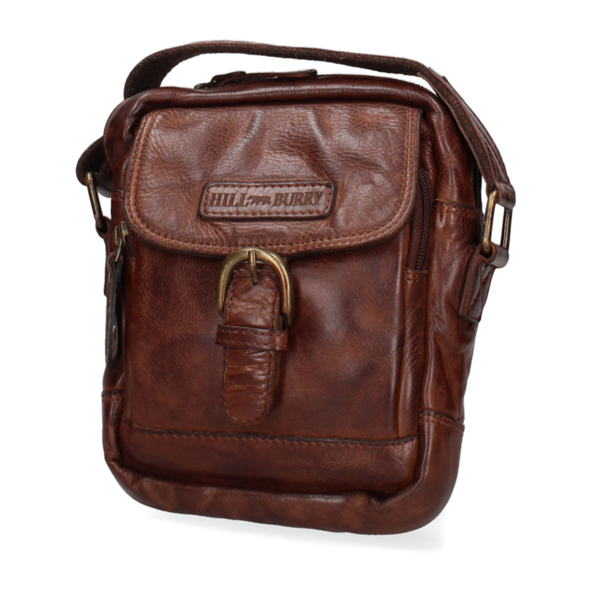 Borsa a tracolla  da uomo In Vera pelle Made in Italy 17x22x7 cm