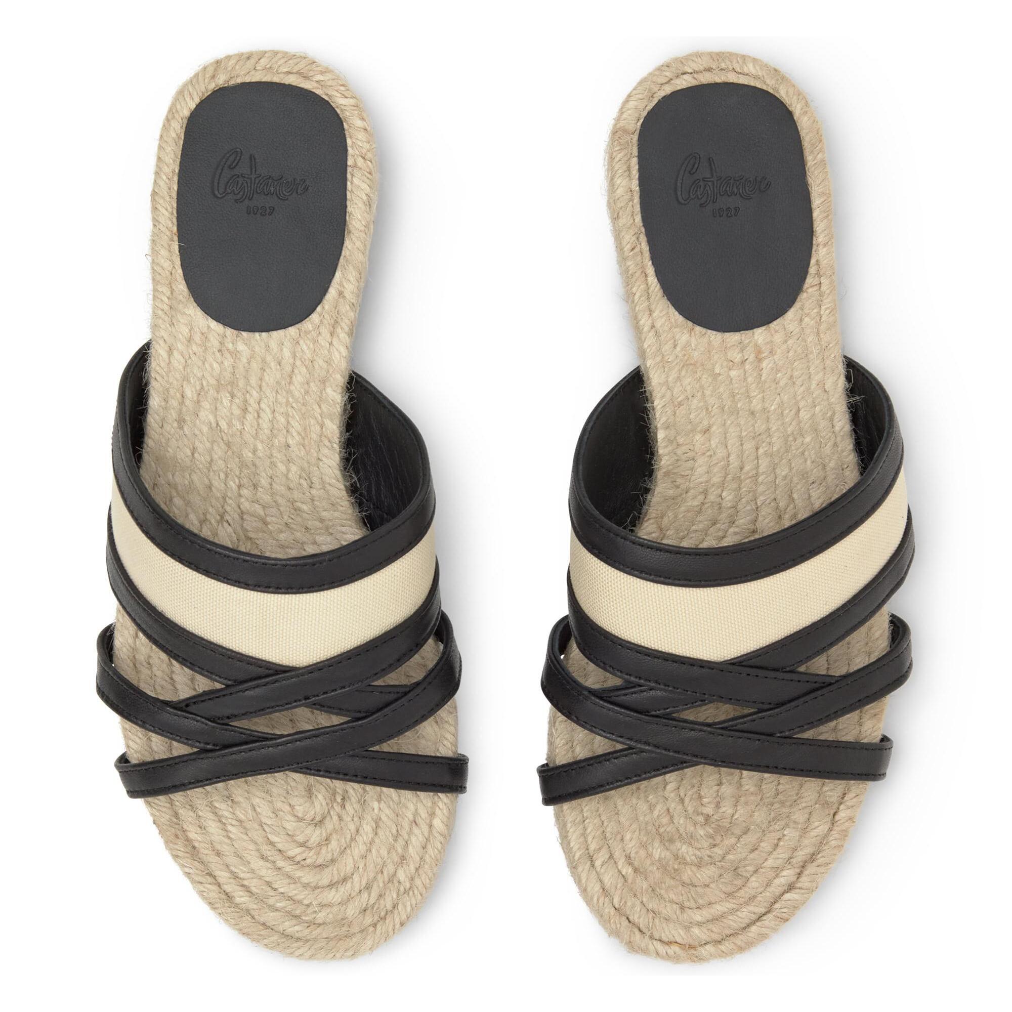 Sandalia plana slip-on Pires en napa y algodón orgánico