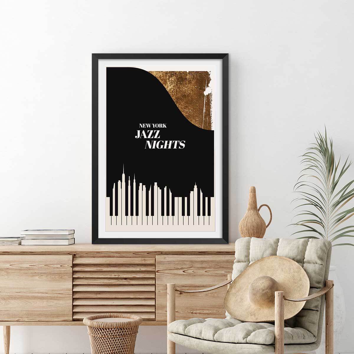 Poster new york jazz night Affiche seule