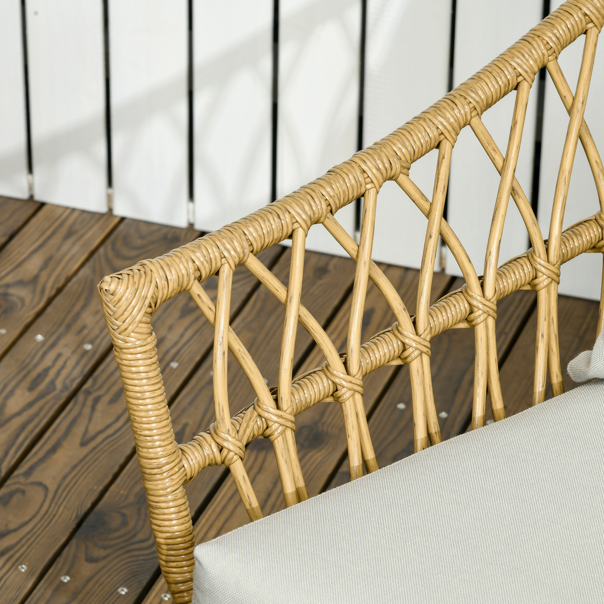 Salon de jardin 4 pièces – Design élégant – Plateau en verre