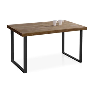 Mesa de comedor Natural Roble boreal – Negro