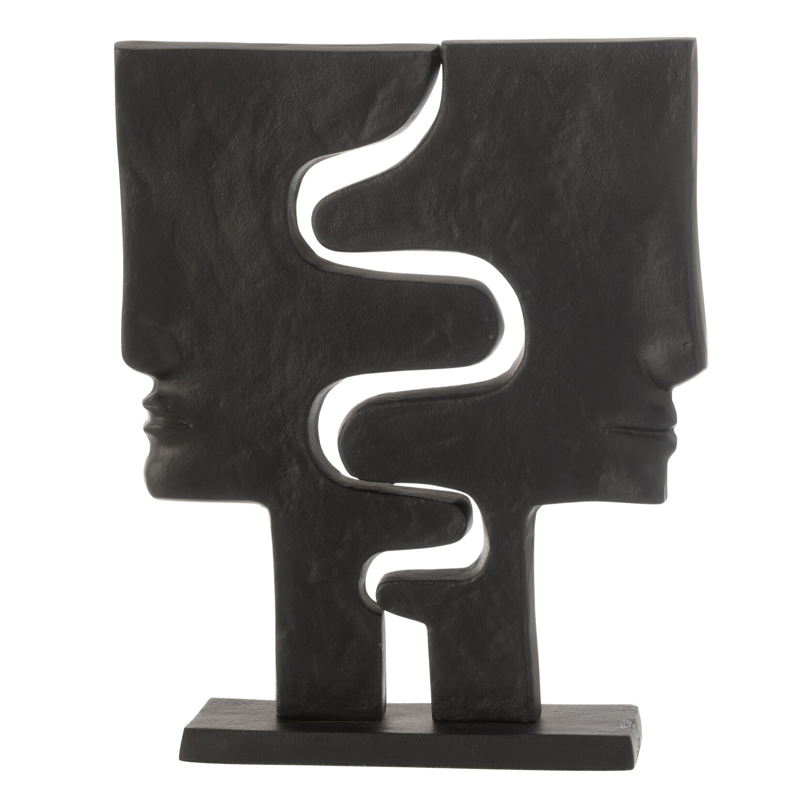 J-Line figurine Visages Imbriqués - aluminium - noir