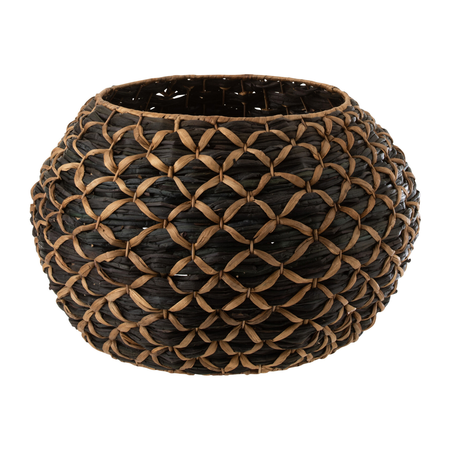 J-Line vase Roni Boule - bois - noir/marron - large - 41 cm de hauteur