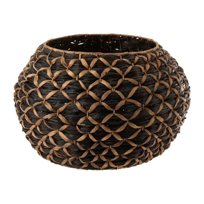 J-Line vase Roni Boule - bois - noir/marron - large - 41 cm de hauteur