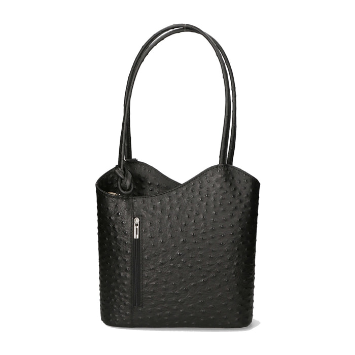 Zaino da donna in vera pelle - Modello Charlotte - 28.0 x 25.0 x 9.0 cm