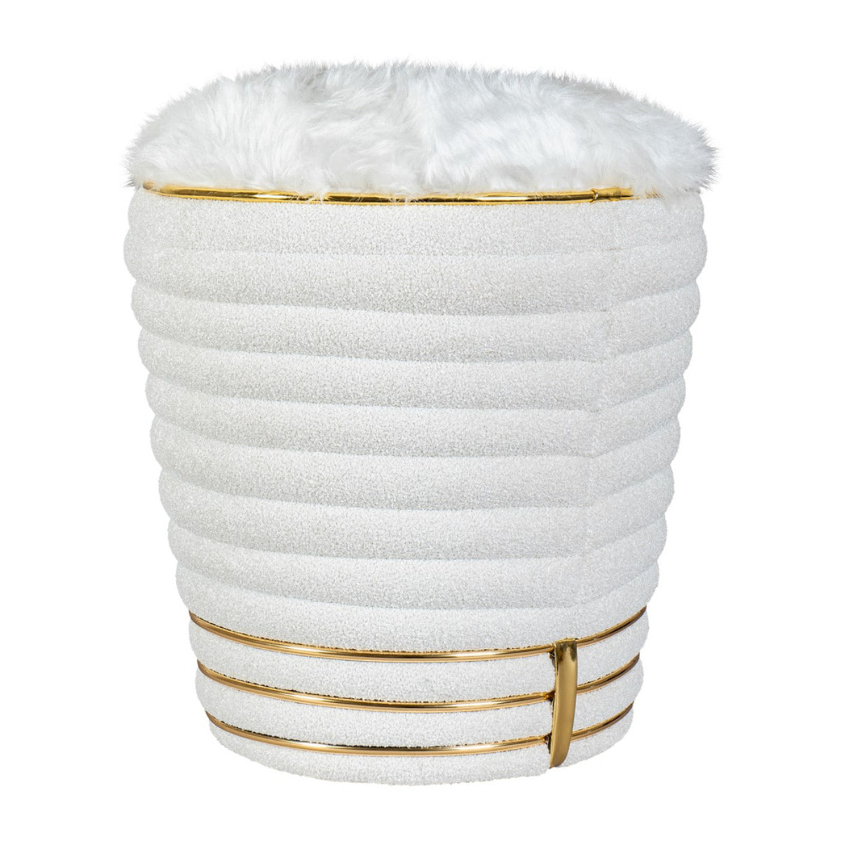 Pouf Doric 310 con trapuntatura e dettagli oro