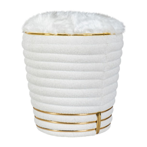 Pouf Doric 310 con trapuntatura e dettagli oro