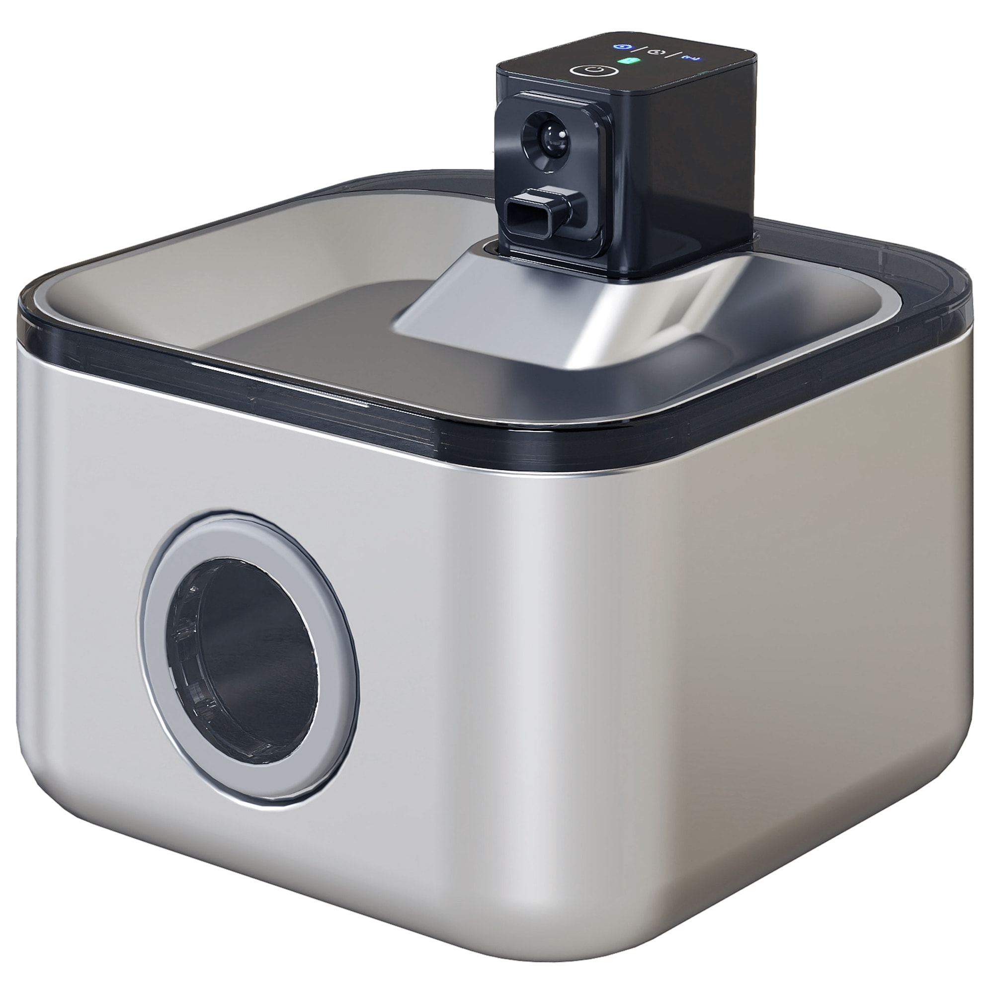 Fontaine à eau pour chat 4,2L filtration 3 étapes charge USB câble + nombreux accessoires inclus acier inox