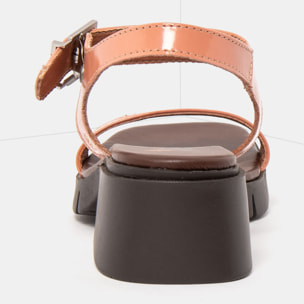 Sandalias con tacón 2060 NAPPA SHINNY FLAMINGO / VARSOVIA color Flamingo