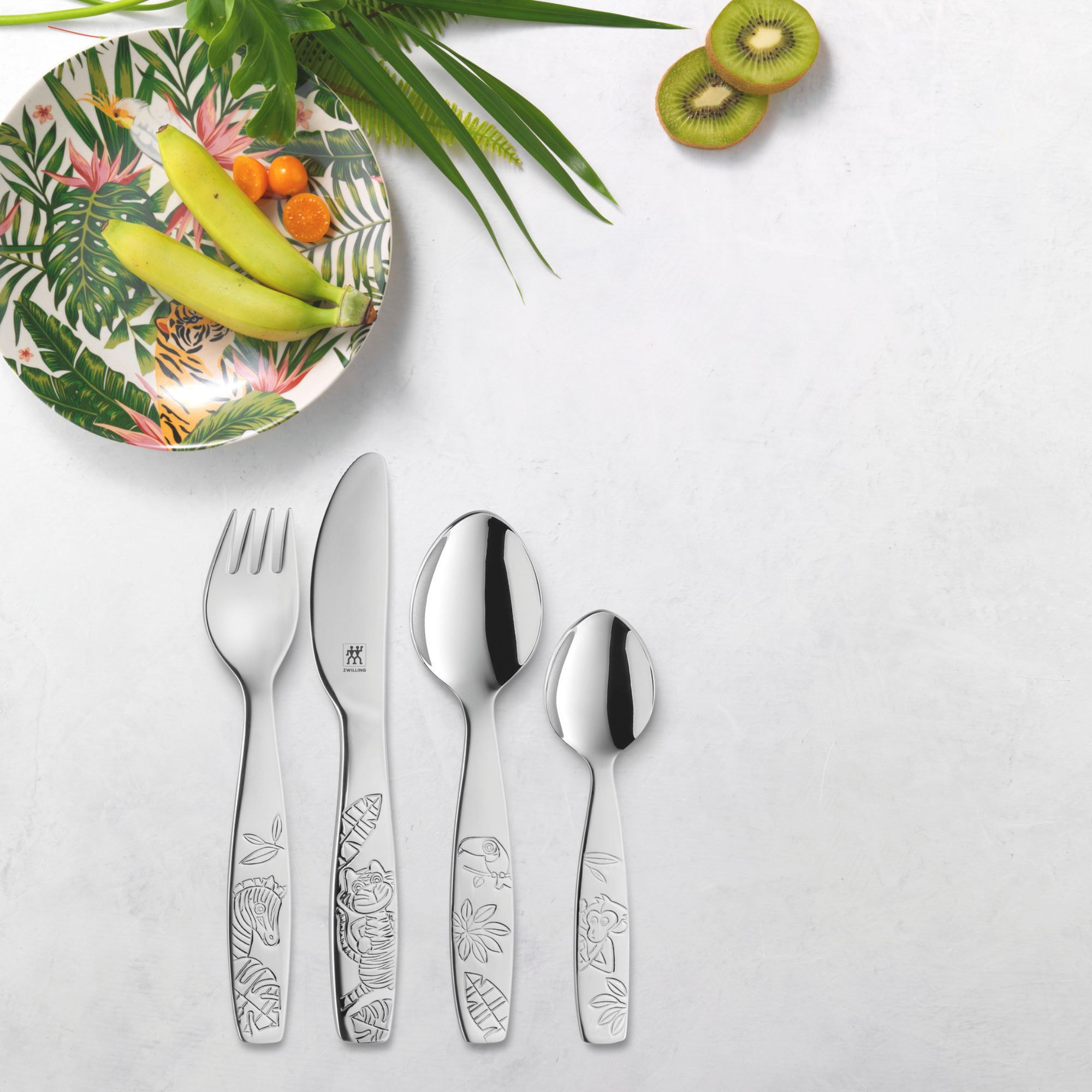 4-pcs, Couverts pour enfants, Argent