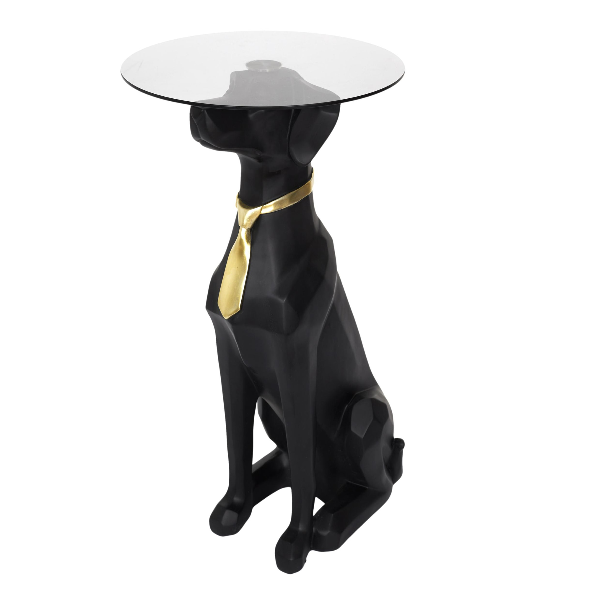 TABLE BASSE DECO CHIEN ASSIS 66CM M1