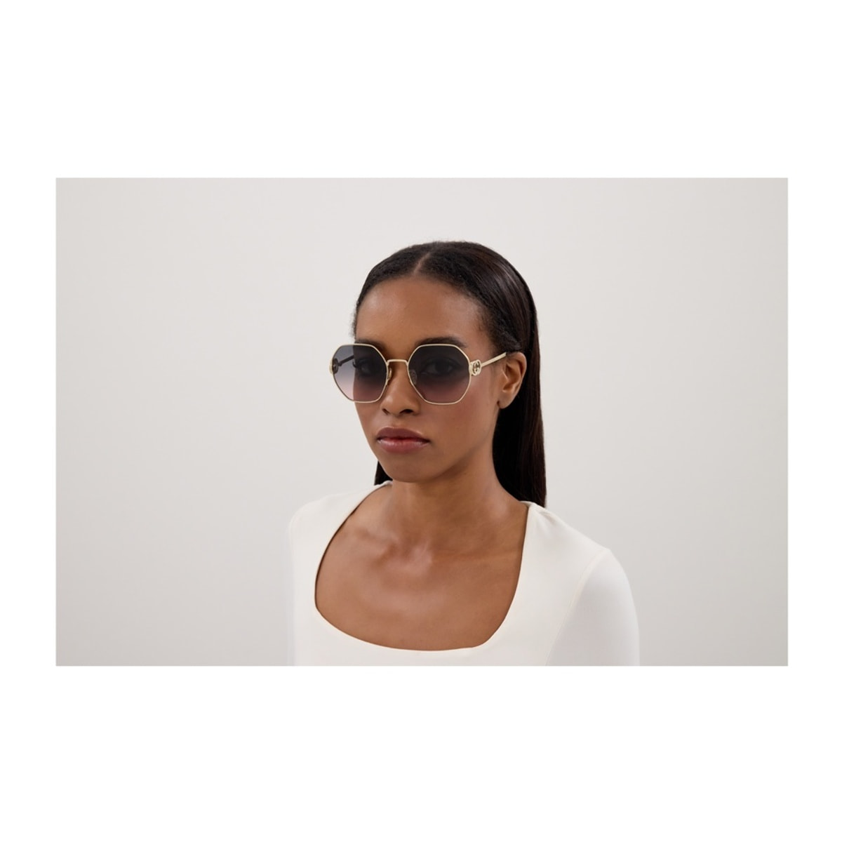 Gafas de Sol Gucci GG2046S-002 de Metal Mujer 58 mm