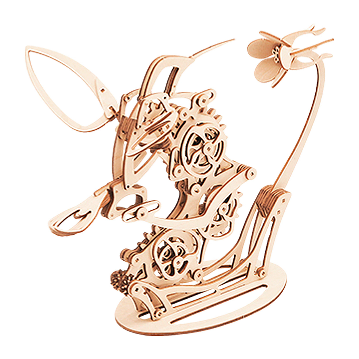 Maqueta de Madera 3D, diseño de Colibrí mecánico.