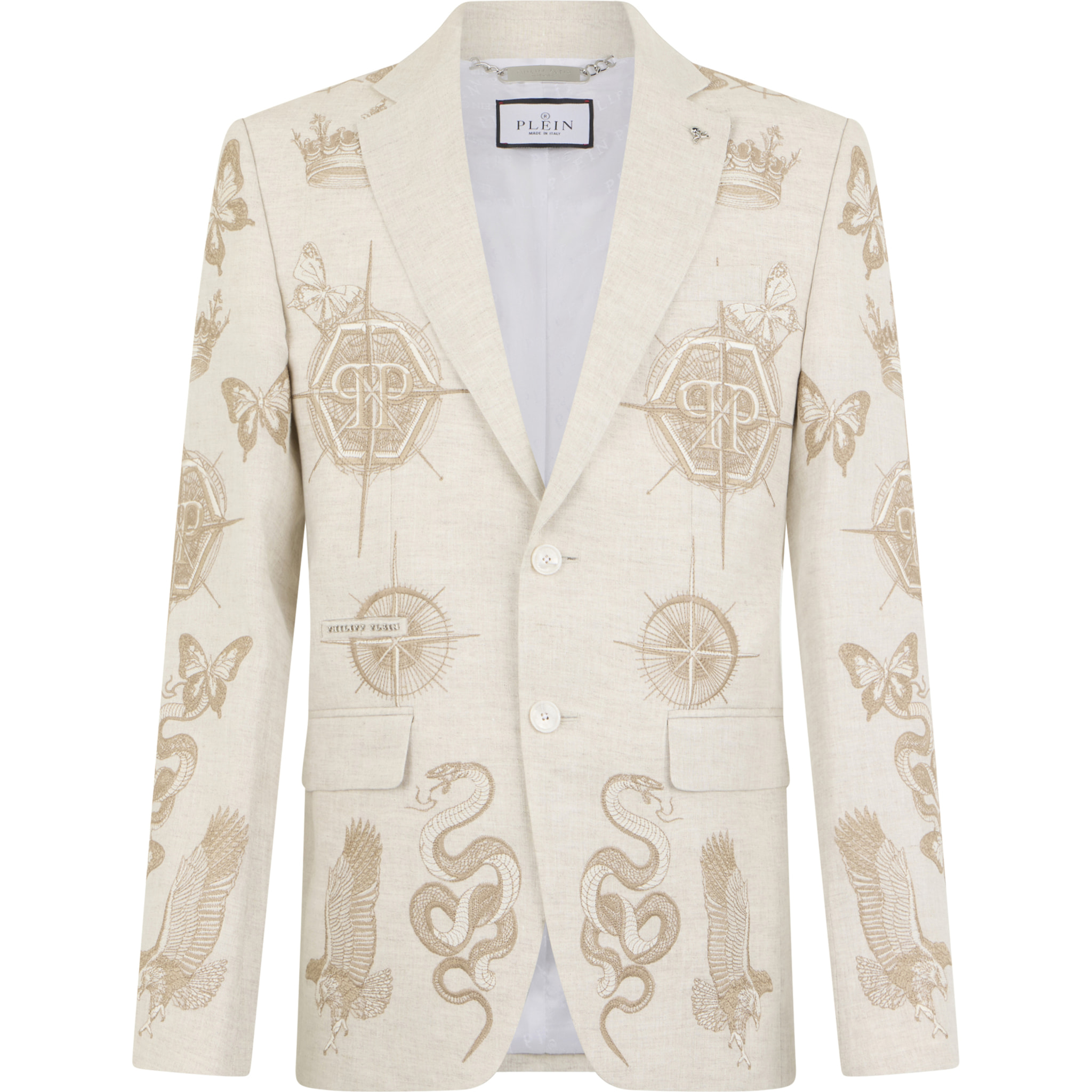 PHILIPP PLEIN Gigolo Fit Blazer All-Over Tattoo