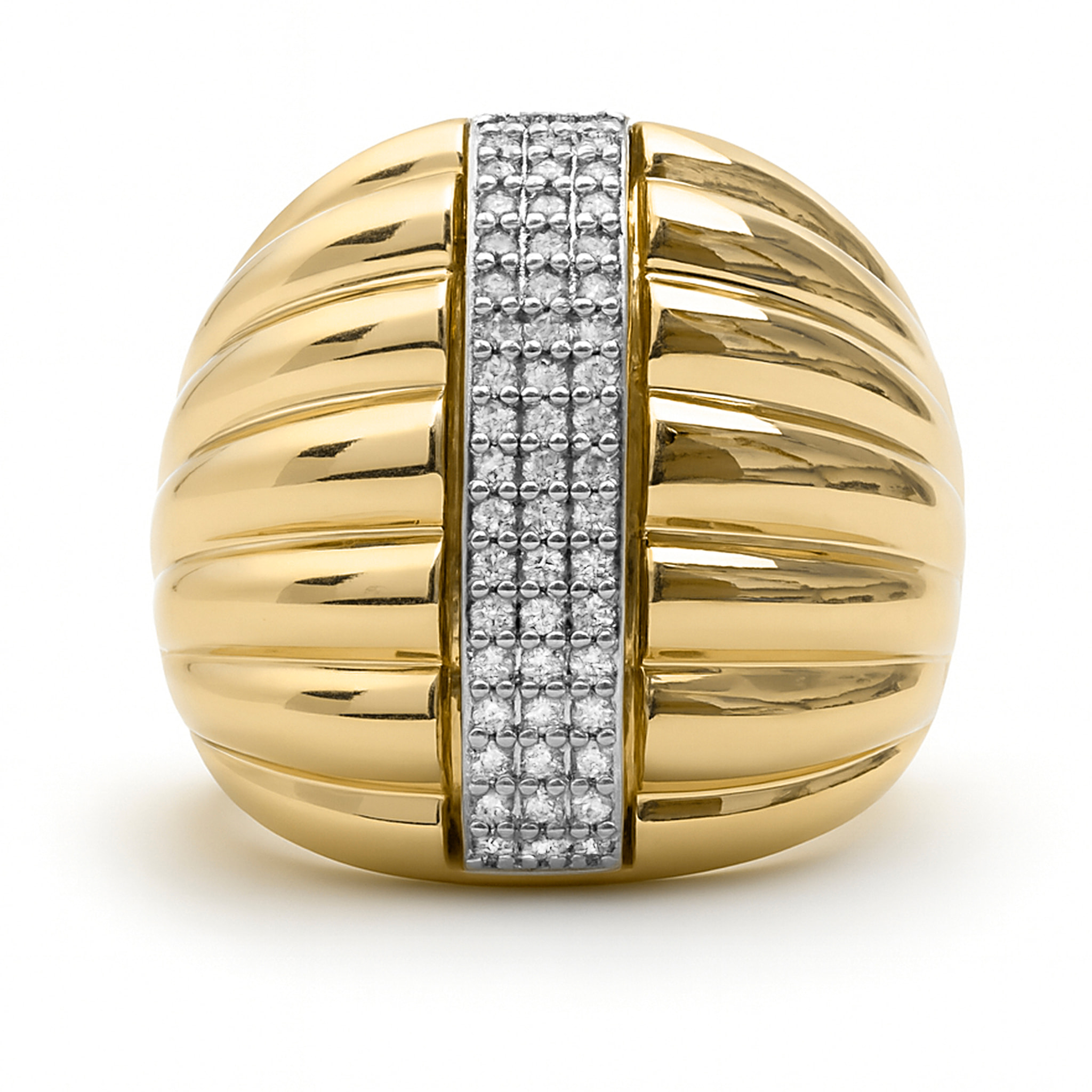 Anillo Jendu acabado oro amarillo 18k