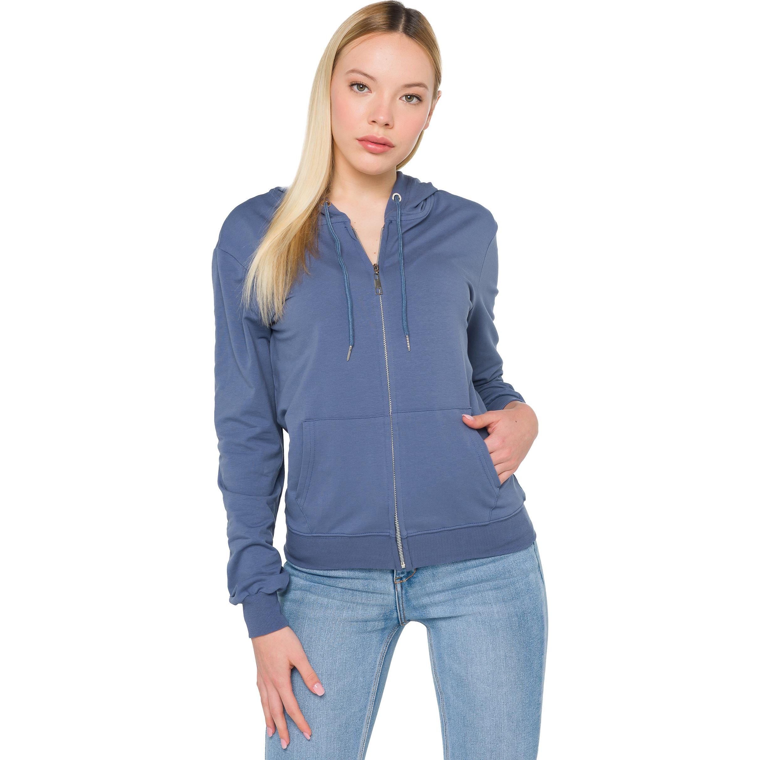 Felpa full zip Hot Buttered Nathalie blu