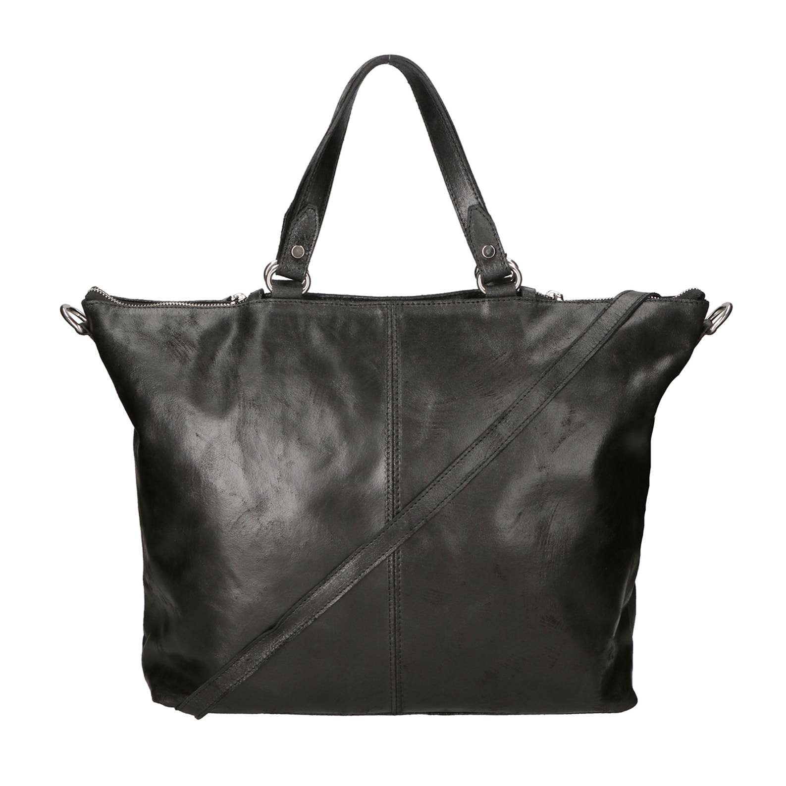 Borsa a spalla da Donna Elisamaria in Vera Pelle Made in Italy 34x49x12 cm