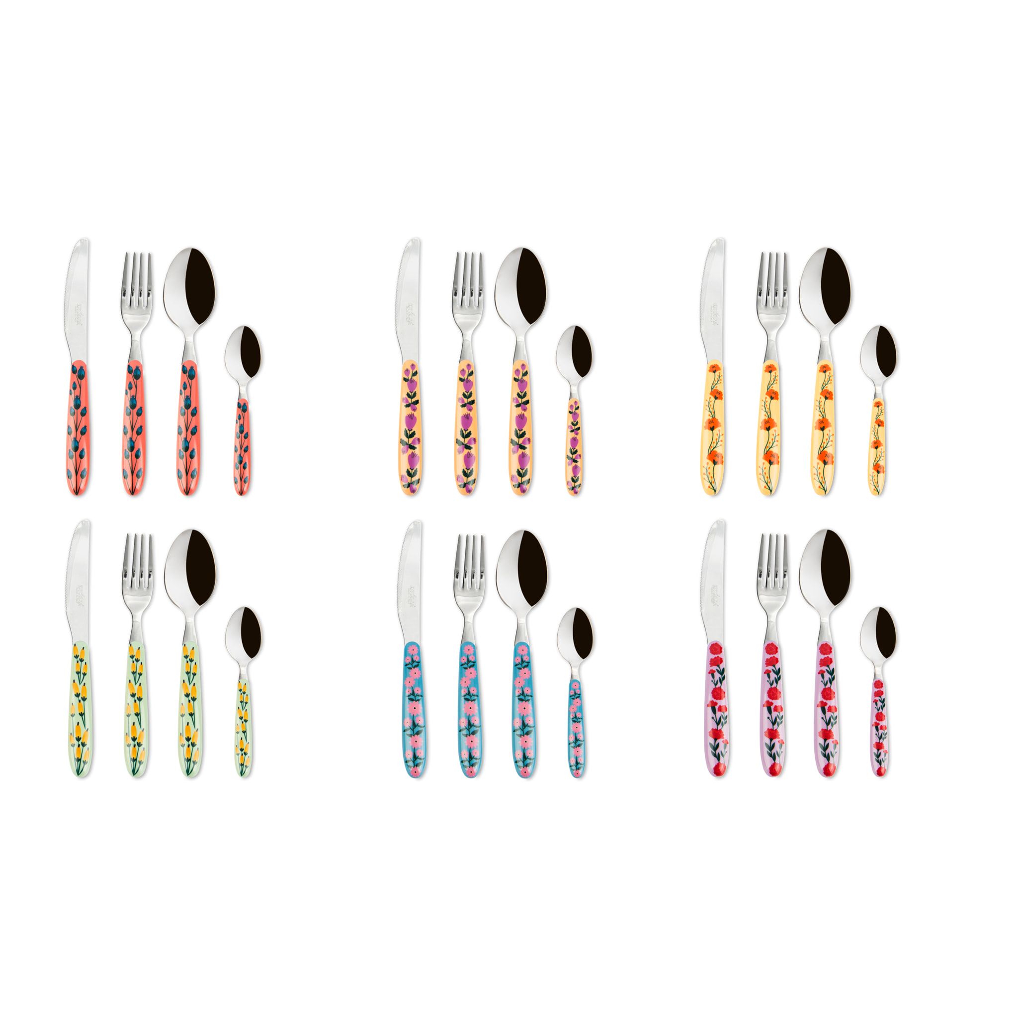 Set de 24 couverts Excélsa Arles en acier inox, multicolore