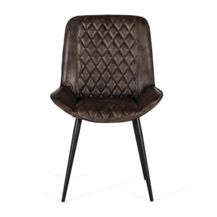 Silla de Piel 53 Cm Estilo Moderno Clásico