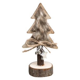 Décoration Sapin Bois  Fourrure