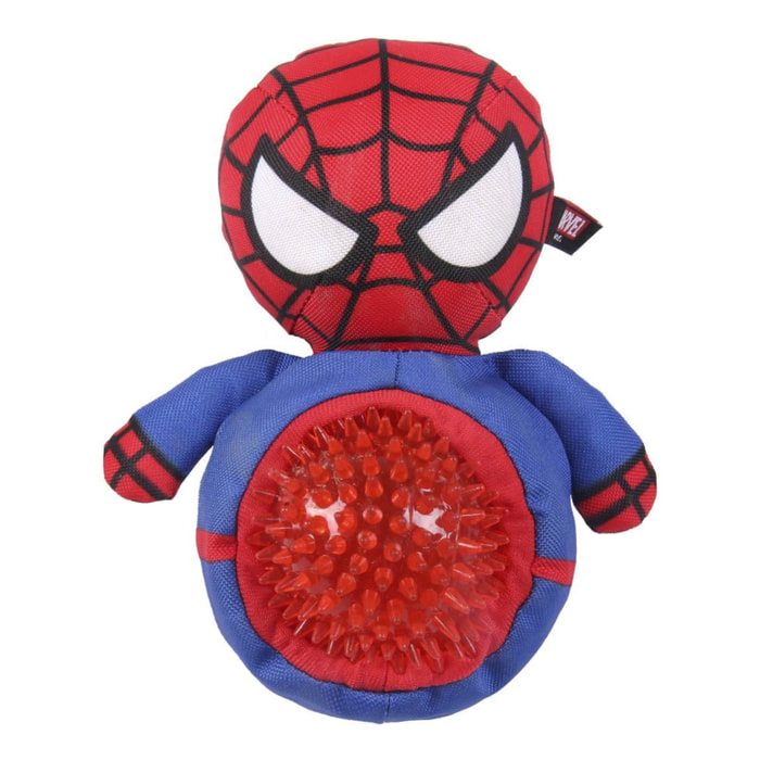 Peluche con mordedor para perros diseño spiderman