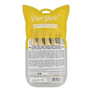 Kit Cat PurrPuree - Pollo y Fibra 60 g Snack cremoso para gatos