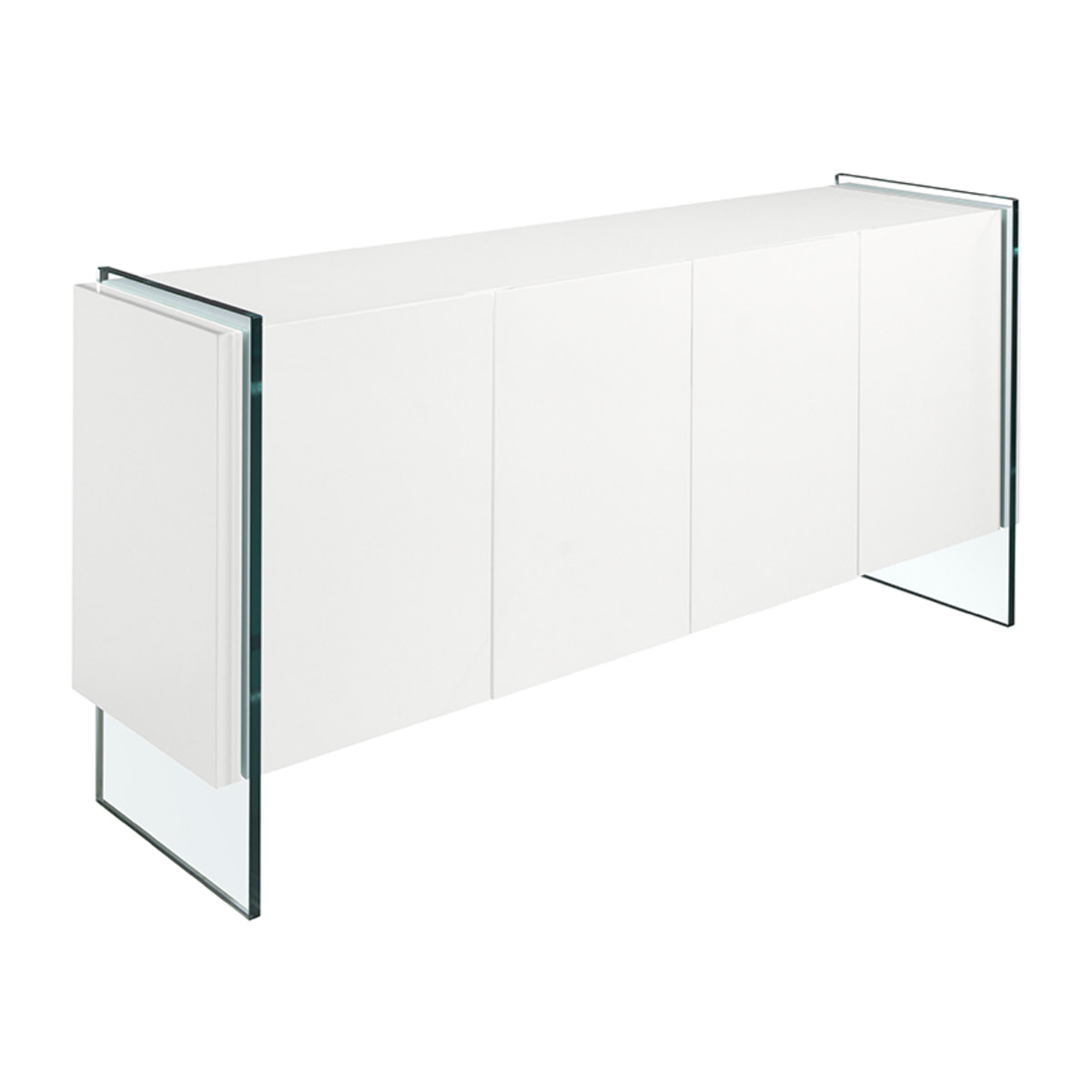 Aparador de Angel Cerda de DM y cristal 170x43x77cm